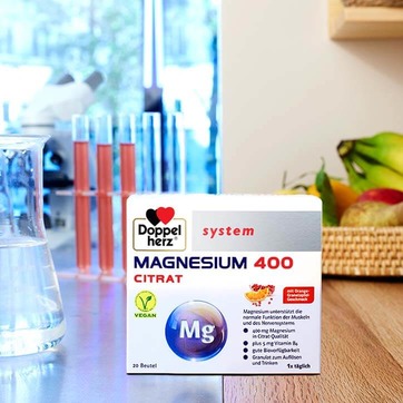 Magnesium-Produkt aus der Produktlinie Doppelherz system
