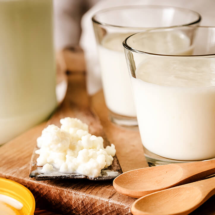 Kefirkörner: Milchprodukte enthalten Taurin.